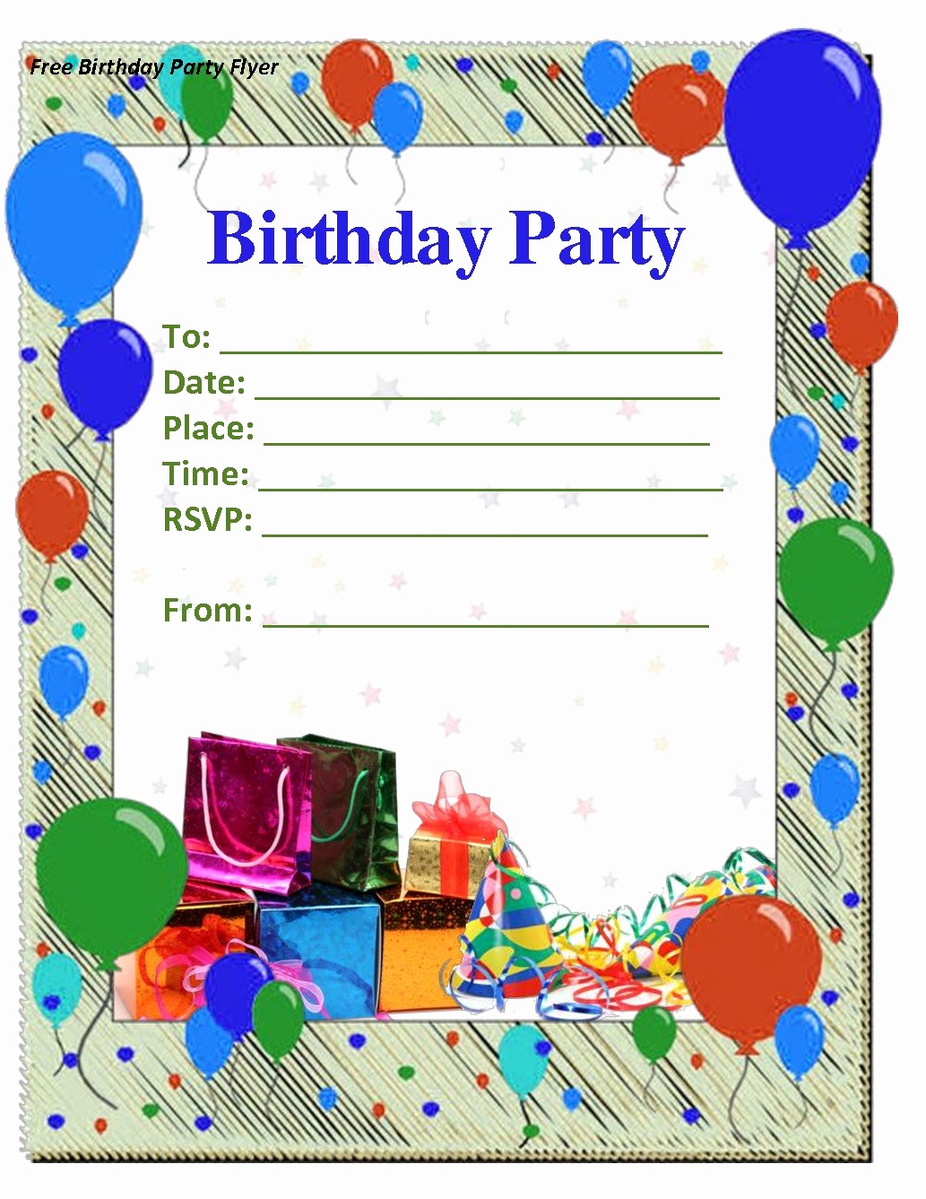 Birthday Invitation Card Template Free Awesome Birthday Invitation Template