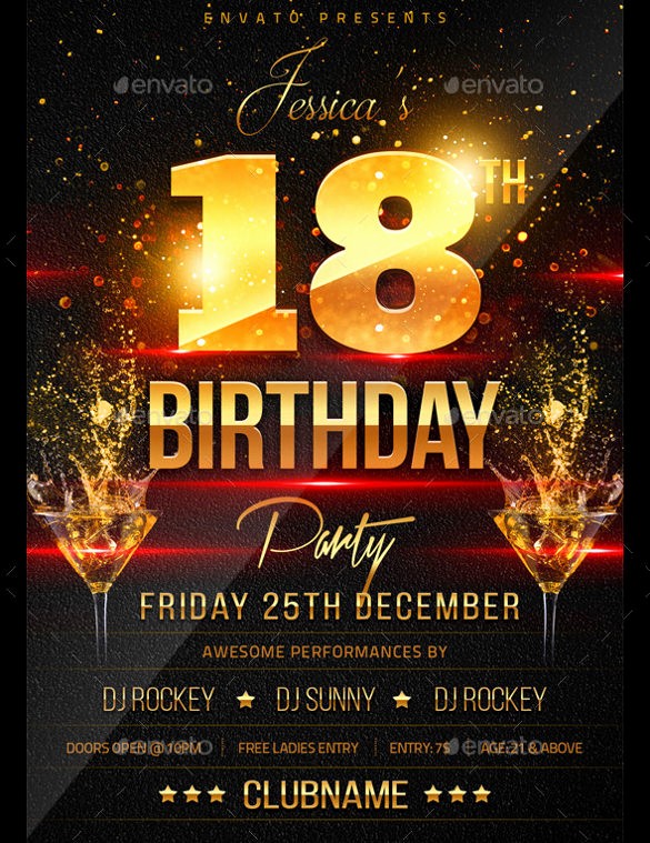 Birthday Party Flyer Template Free Elegant 34 Birthday Flyer Templates Word Psd Ai Indesign