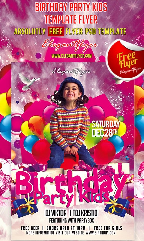 Birthday Party Flyers Designs Free Unique 90 Awesome Free Psd Flyer Templates