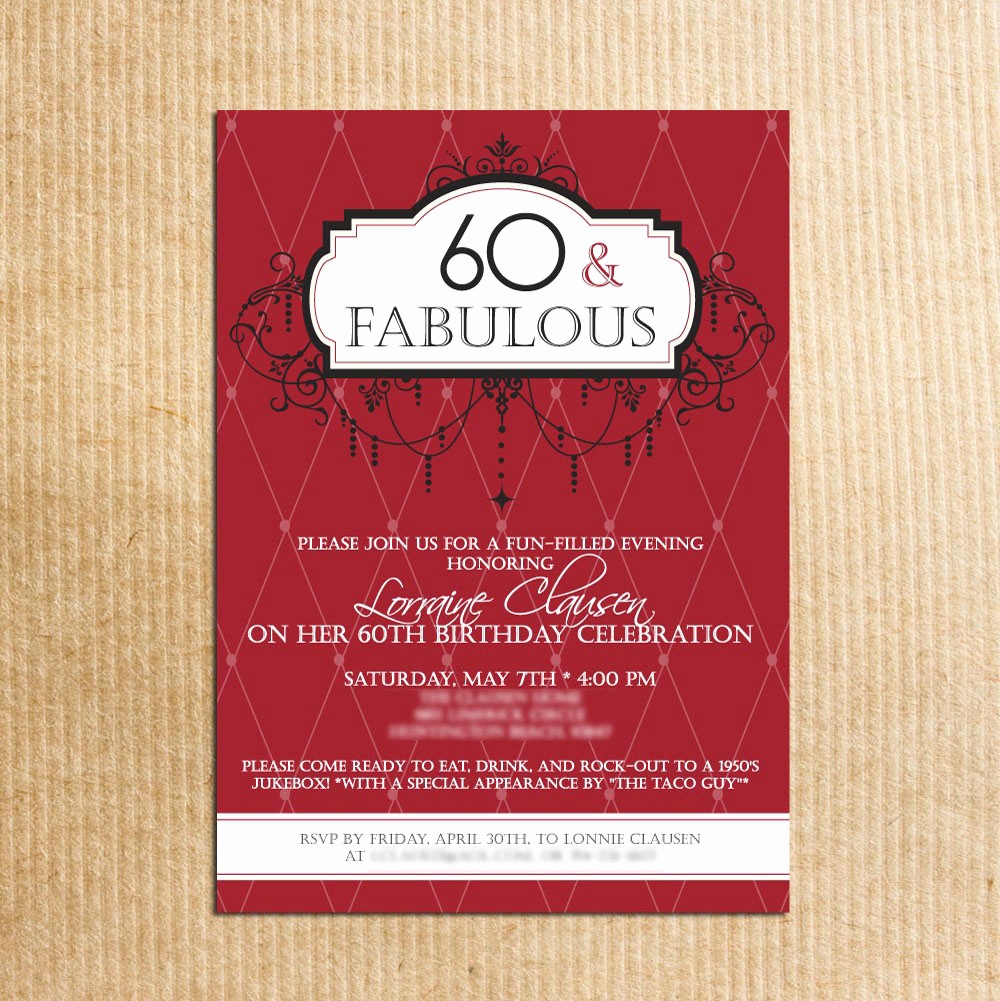 Birthday Party Invitation Card Template Beautiful 20 Ideas 60th Birthday Party Invitations Card Templates