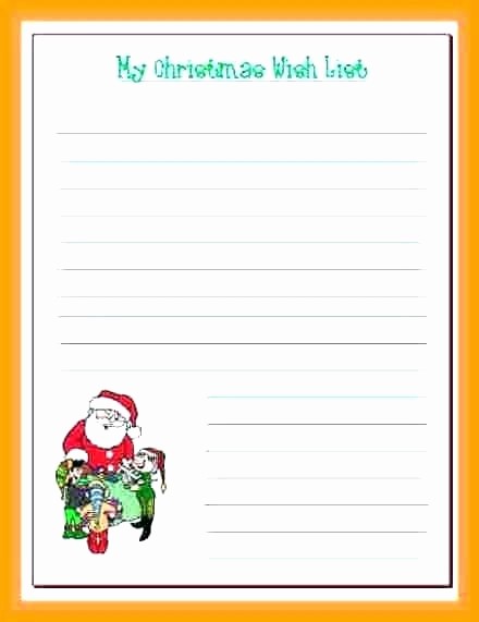 Birthday Wish List Template Printable Lovely Wish List Template for Santa Wishlist – Tatilvillam