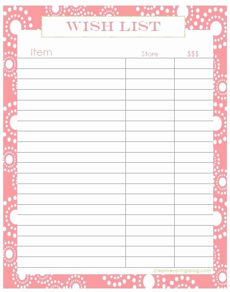 Birthday Wish List Template Printable New Day 10 Make Finding the Perfect Gift Easy for Others