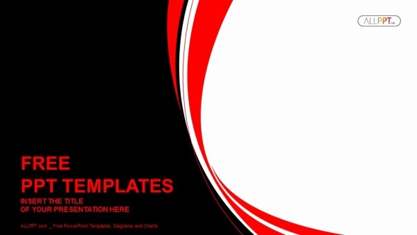 Black and White Powerpoint Template Unique Abstract Red and Black Wavy Background Powerpoint Template
