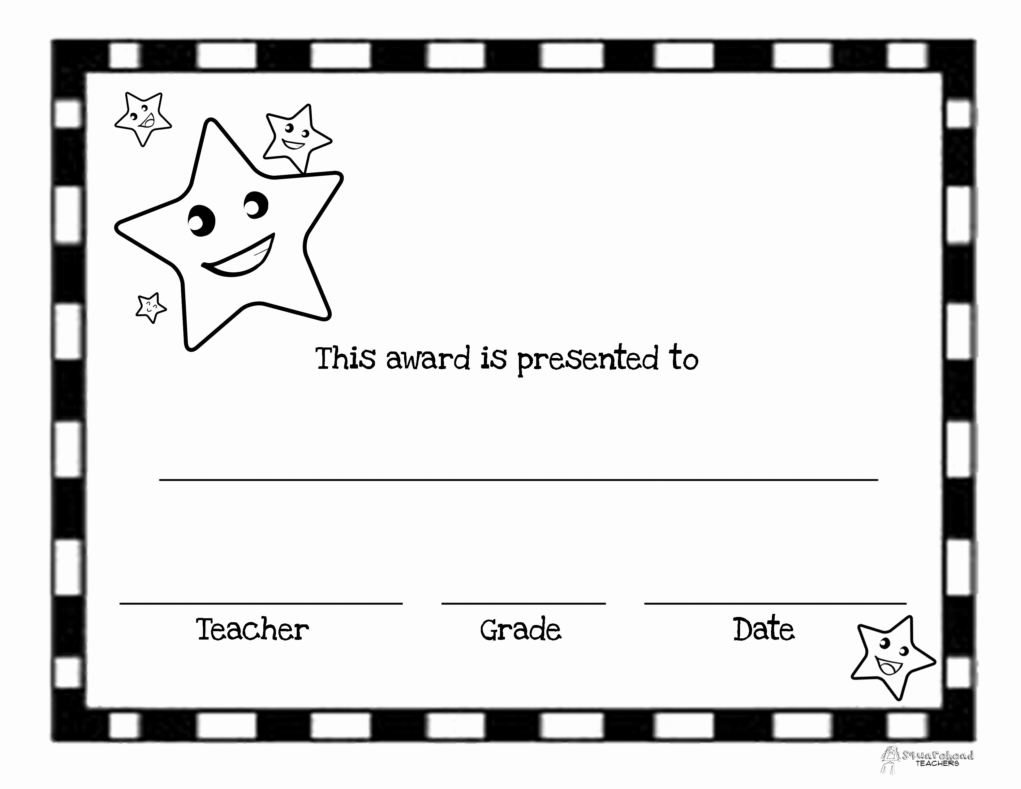 Blank Award Certificates to Print Beautiful End Of the Year Awards 44 Printable Certificates
