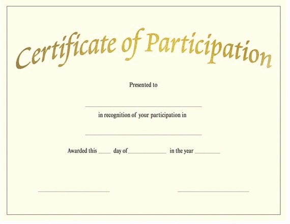 Blank Award Certificates to Print Best Of Excellent Blank Certificate Pletion Participation