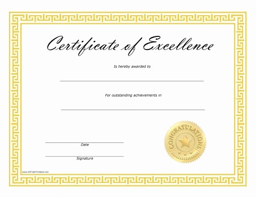 Blank Award Certificates to Print Inspirational Blank Certificates