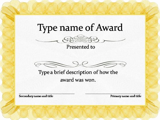 Blank Award Certificates to Print New 29 Printable Award themes Certificates