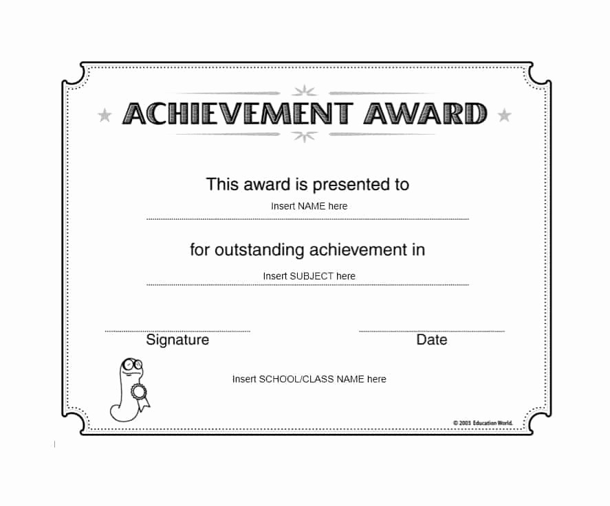 Blank Certificate Of Achievement Template Elegant Achievement Certificates