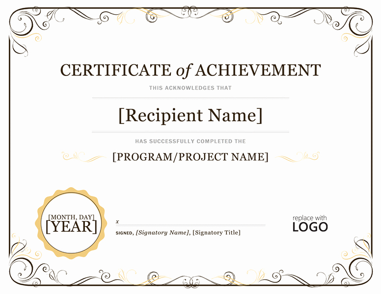 Blank Certificate Of Achievement Template Fresh Blank Certificates