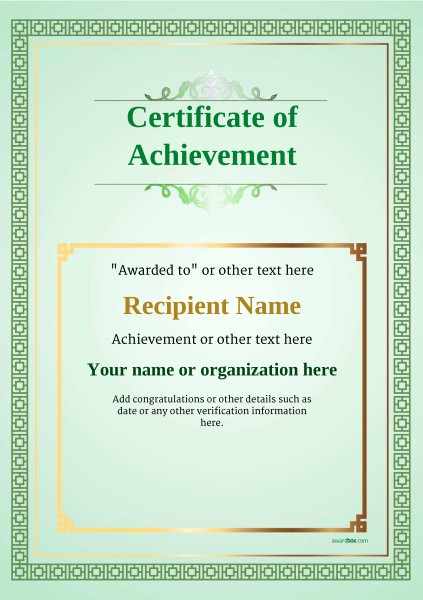 Blank Certificate Of Achievement Template Fresh Certificate Of Achievement Free Templates Easy to Use
