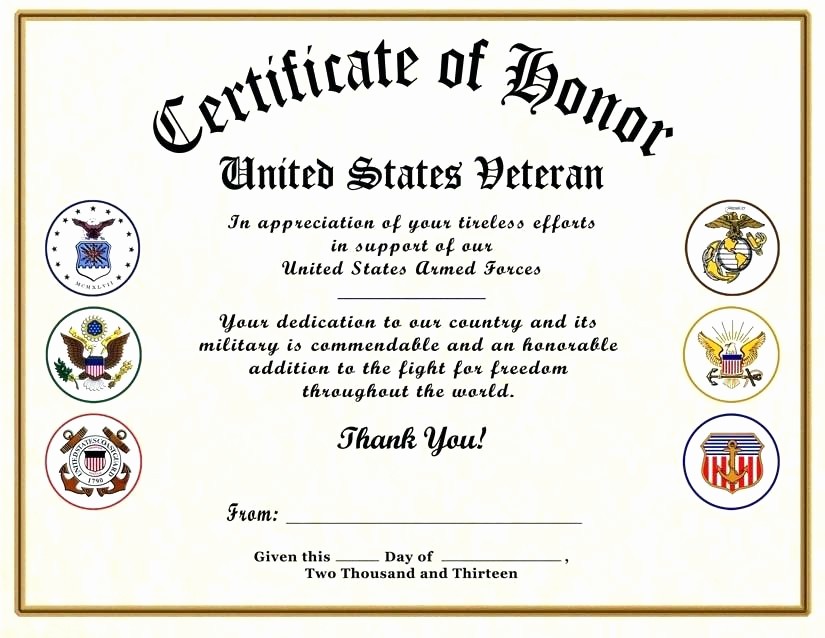 Blank Certificate Of Achievement Template New Military Flag Certificate Template Army Award Choice Image