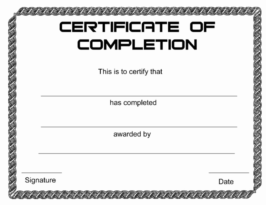Blank Certificate Of Completion Template Beautiful Printable Blank Certificate Of Appreciation Recognition