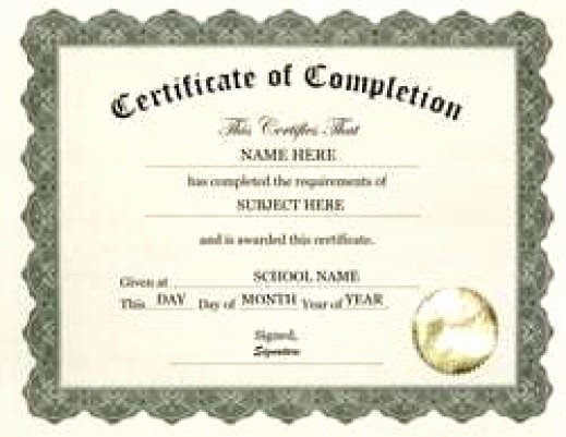 Blank Certificate Of Completion Template Lovely 7 Free Certificate Of Pletion Templated Excel Pdf formats