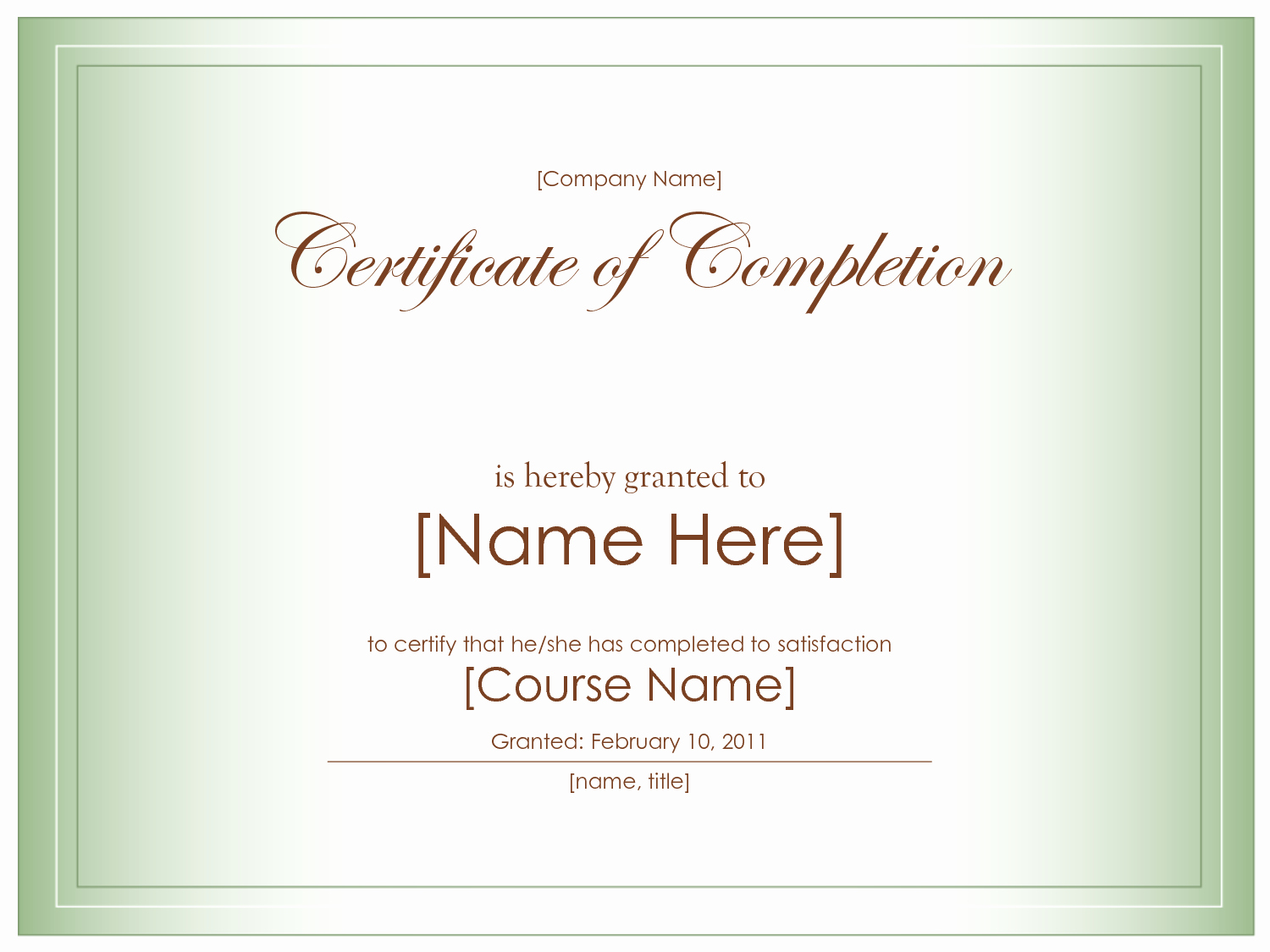 Blank Certificate Of Completion Template New 8 Best Of Create Free Certificate Pletion Free