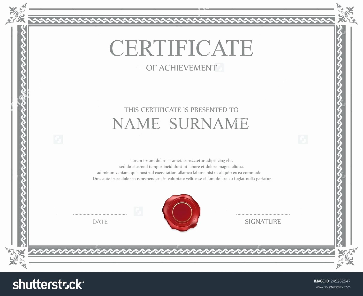 Blank Certificate Templates for Word Awesome Template Blank Certificate Template Word