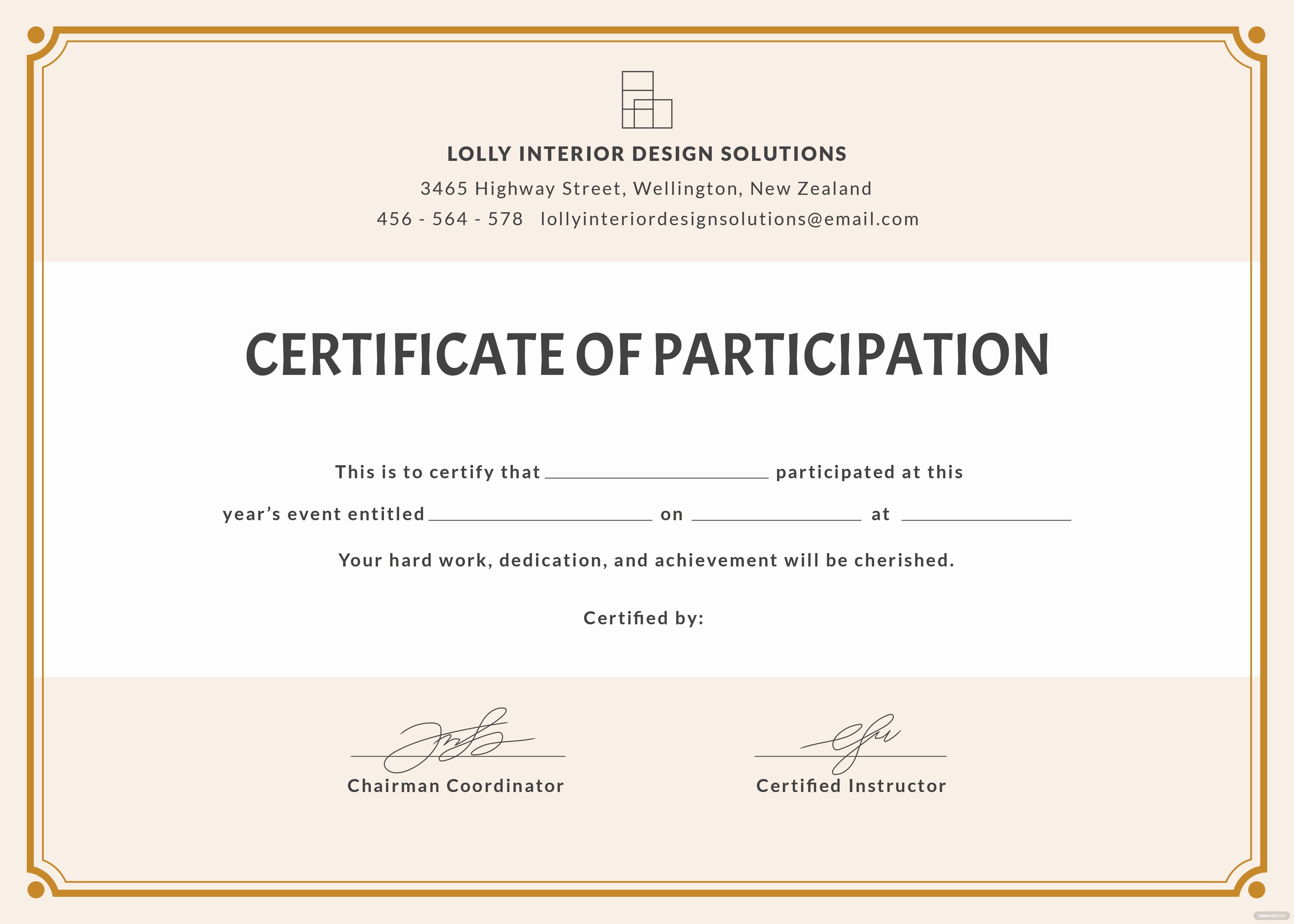 Blank Certificate Templates for Word Inspirational Free Blank Participation Certificate Template In Psd Ms