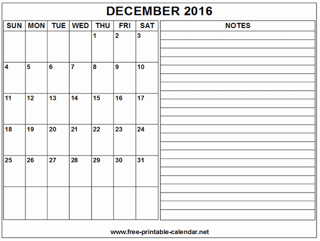 Blank December Calendar 2016 Printable Beautiful Get Printable Calendar December 2016 Printable Calendar