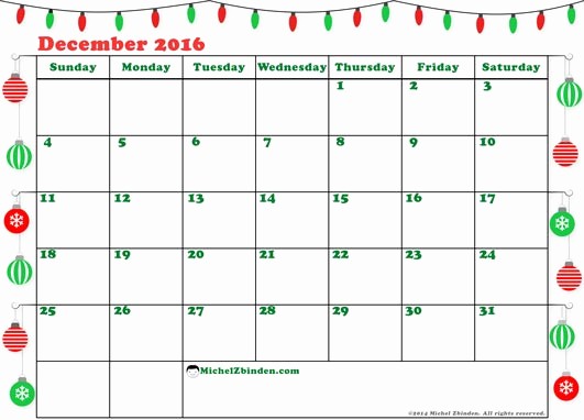 Blank December Calendar 2016 Printable Best Of Printable Calendar 2018 December 2016 Christmas Calendar