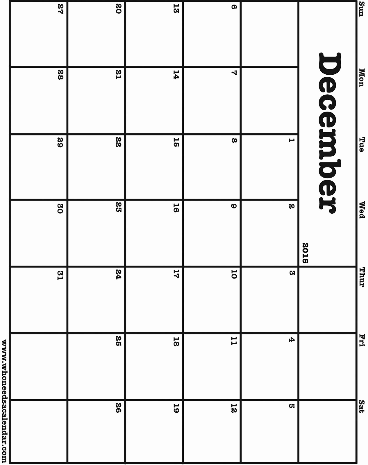 Blank December Calendar 2016 Printable Fresh Printable Calendar 2018 [free] December 2015 Blank