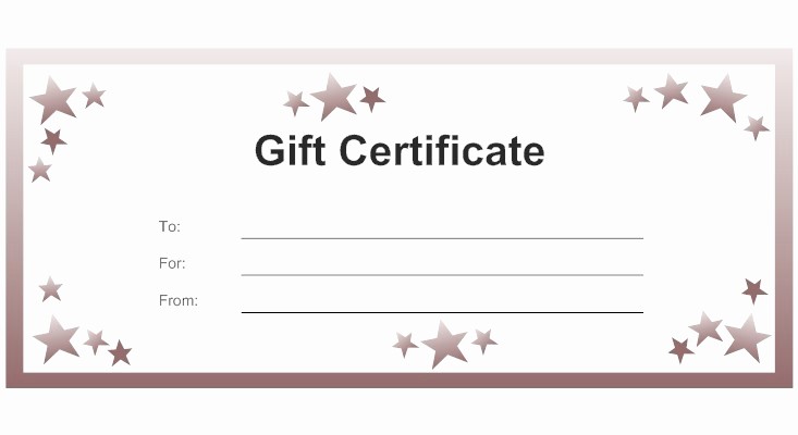 Blank Gift Certificates to Print Elegant Gift Certificates Waconia Trading