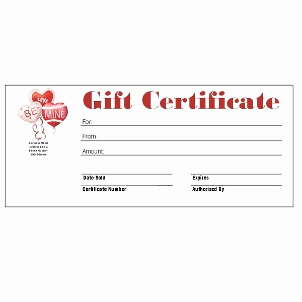 Blank Gift Certificates to Print Lovely 28 Cool Printable Gift Certificates