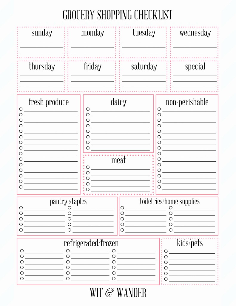 Blank Grocery List with Categories Elegant Blank Grocery List with Categories Filename