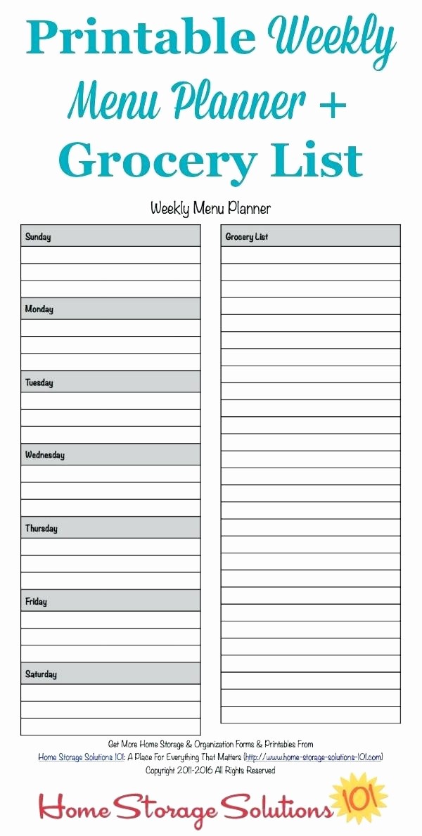 Blank Grocery List with Categories Lovely Printable Blank Grocery List Template Free Shopping with
