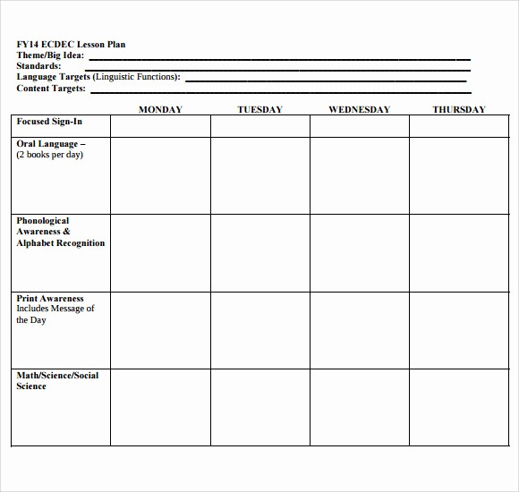 Blank Lesson Plan Template Word Best Of 11 Sample Blank Lesson Plans