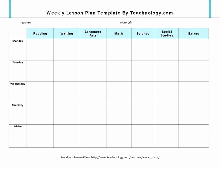 Blank Lesson Plan Template Word Luxury Blank Weekly Lesson Plan Template Word Free Templates
