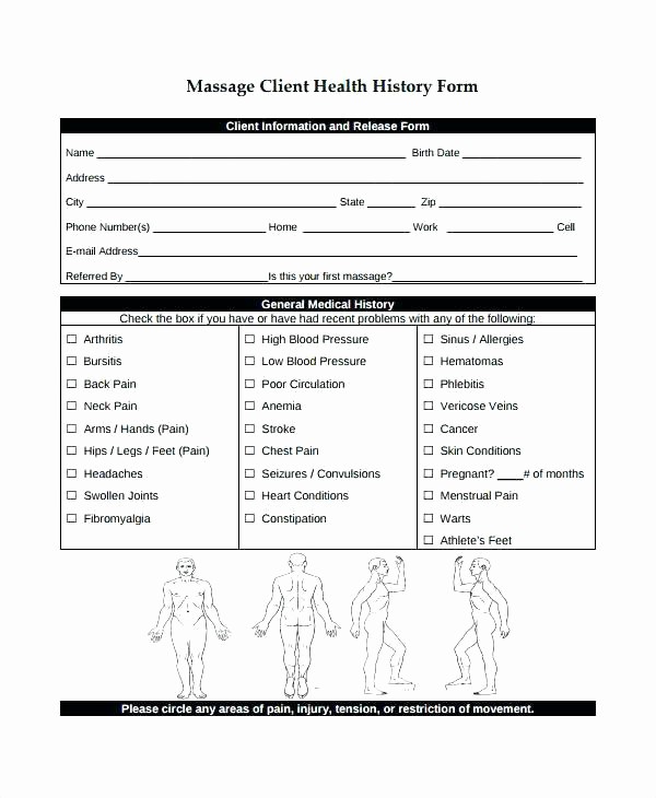 Blank Medical History form Printable Unique Health History Templates Sample Templates Family Health