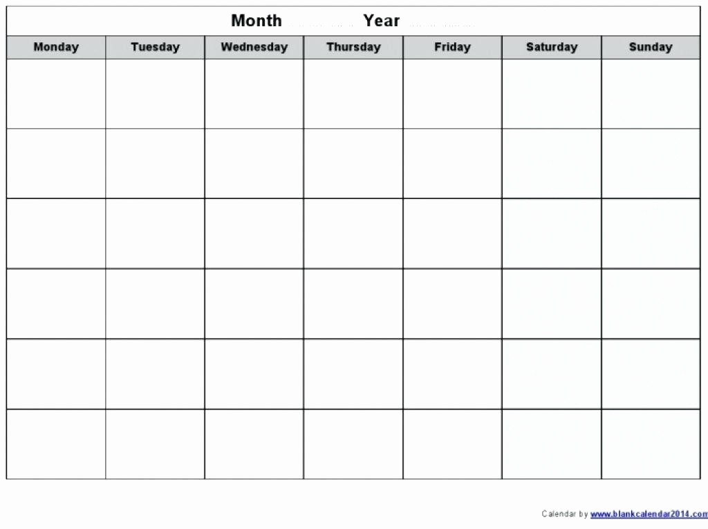 Blank Monday Through Friday Calendar Awesome Download Weekly Schedule Template Free Blank Calendar