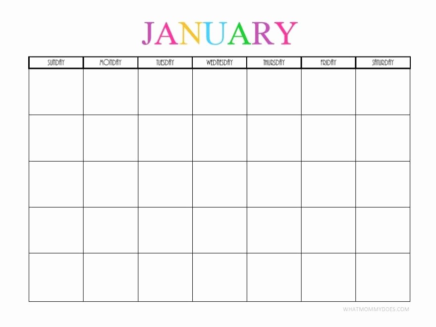 Blank Monthly Calendar Template Word Elegant Free Blank Printable Monthly Calendars 2018