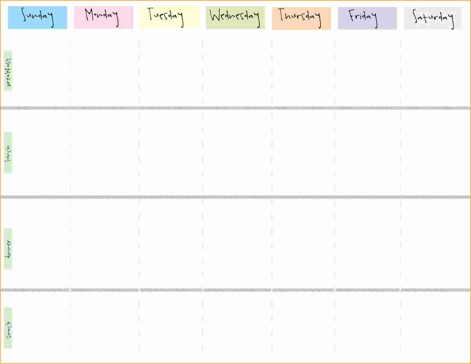 Blank Monthly Calendar Template Word Elegant Weekly Calendar Template – 2019 Weekly Calendar Excel