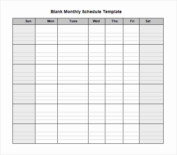 Blank Monthly Work Schedule Template Luxury 18 Blank Weekly Employee Schedule Template Blank