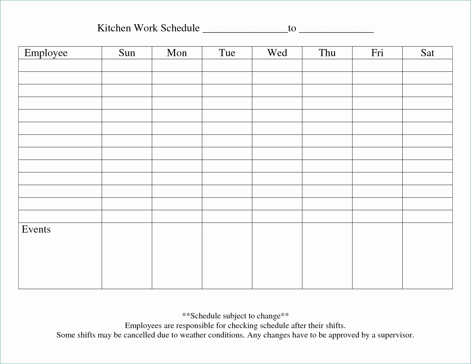 Blank Monthly Work Schedule Template Unique Blank Work Schedule Clever 8 Blank Work Schedule Template
