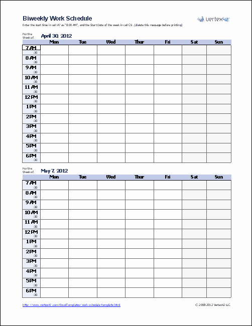 Blank Monthly Work Schedule Template Unique Work Schedule Template for Excel