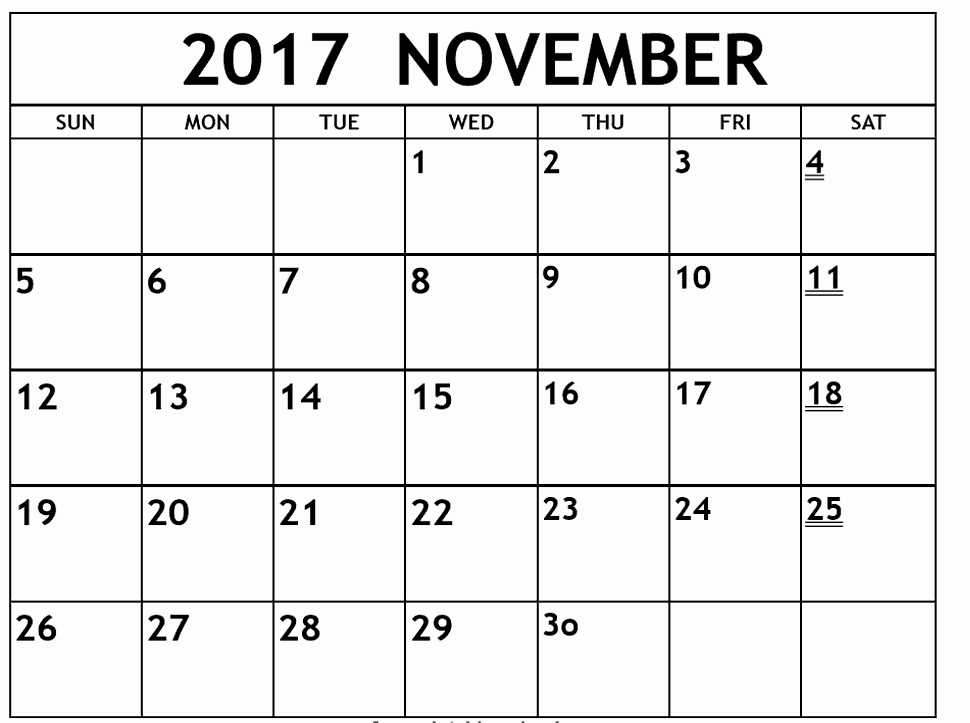 Blank November 2017 Calendar Template Fresh November 2017 Calendars south Africa Calendar and