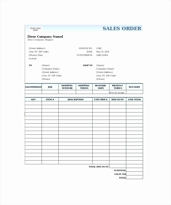 Blank order form Template Excel Beautiful Purchase order form Template Excel Blank Purchase order