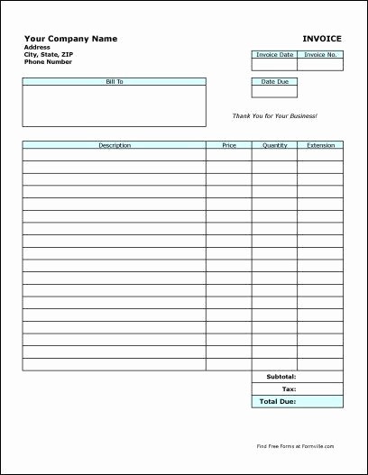 Blank order form Template Excel Fresh Download form Free Invoice Template