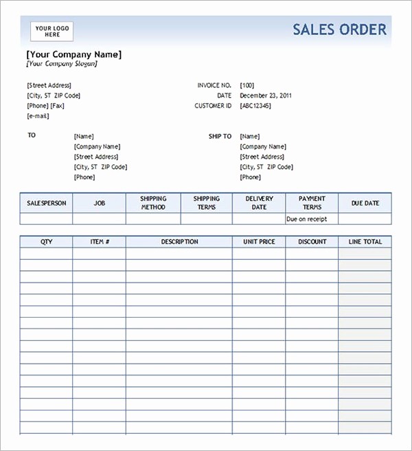 Blank order form Template Excel Luxury order form Template 19 Download Free Documents In Pdf