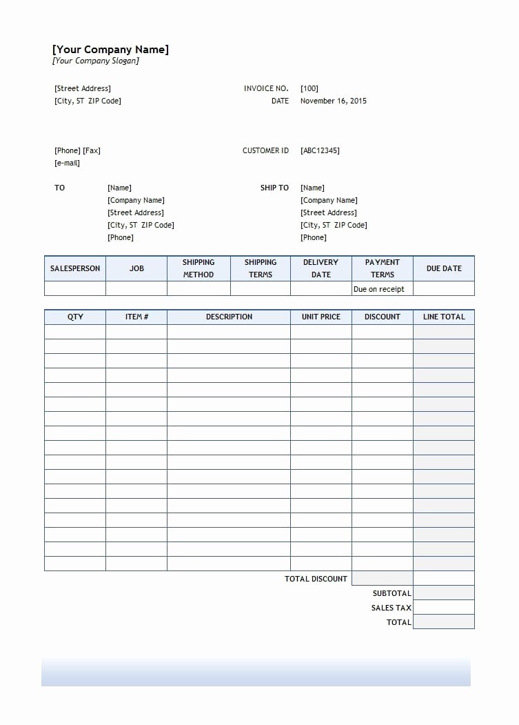 Blank order form Template Excel New 6 Blank Purchase order forms Word Excel Templates