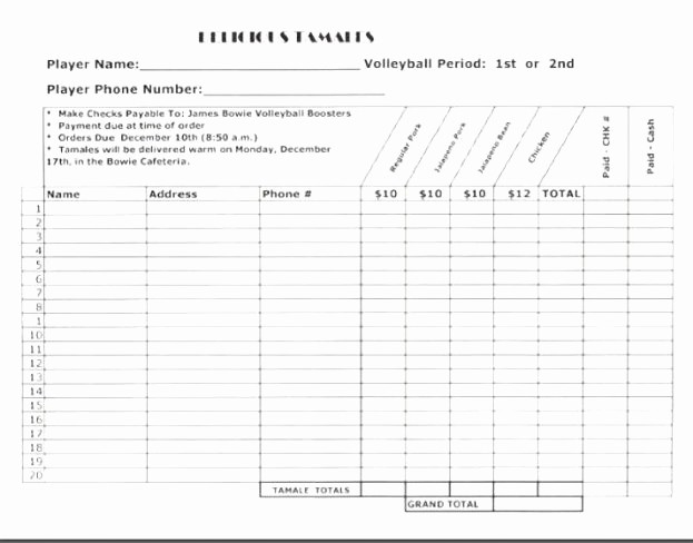 Blank order form Template Excel Unique Fundraiser order form Template Excel Alfonsovacca