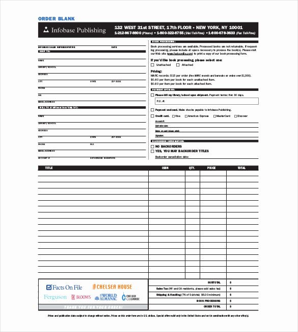Blank order form Template Word Beautiful 41 Blank order form Templates Pdf Doc Excel