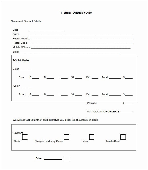 Blank order form Template Word Best Of order form Template – 27 Free Word Excel Pdf Documents