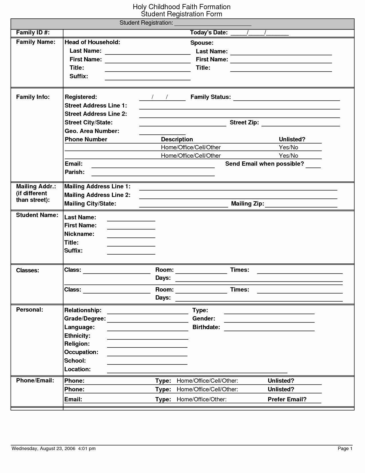 Blank P&amp;amp;l form Beautiful Blank Registration forms Template Templates Collections