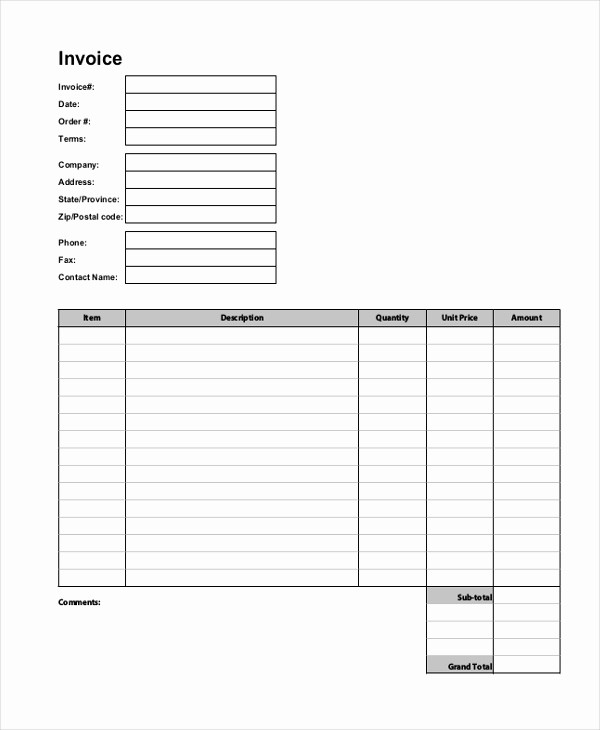 Blank P&amp;amp;l form Unique Sample Blank Invoice form 8 Free Documents In Word Pdf