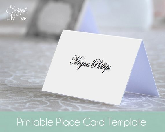 Blank Place Card Template Word Luxury Blank Place Name Card Template Instant Download Editable