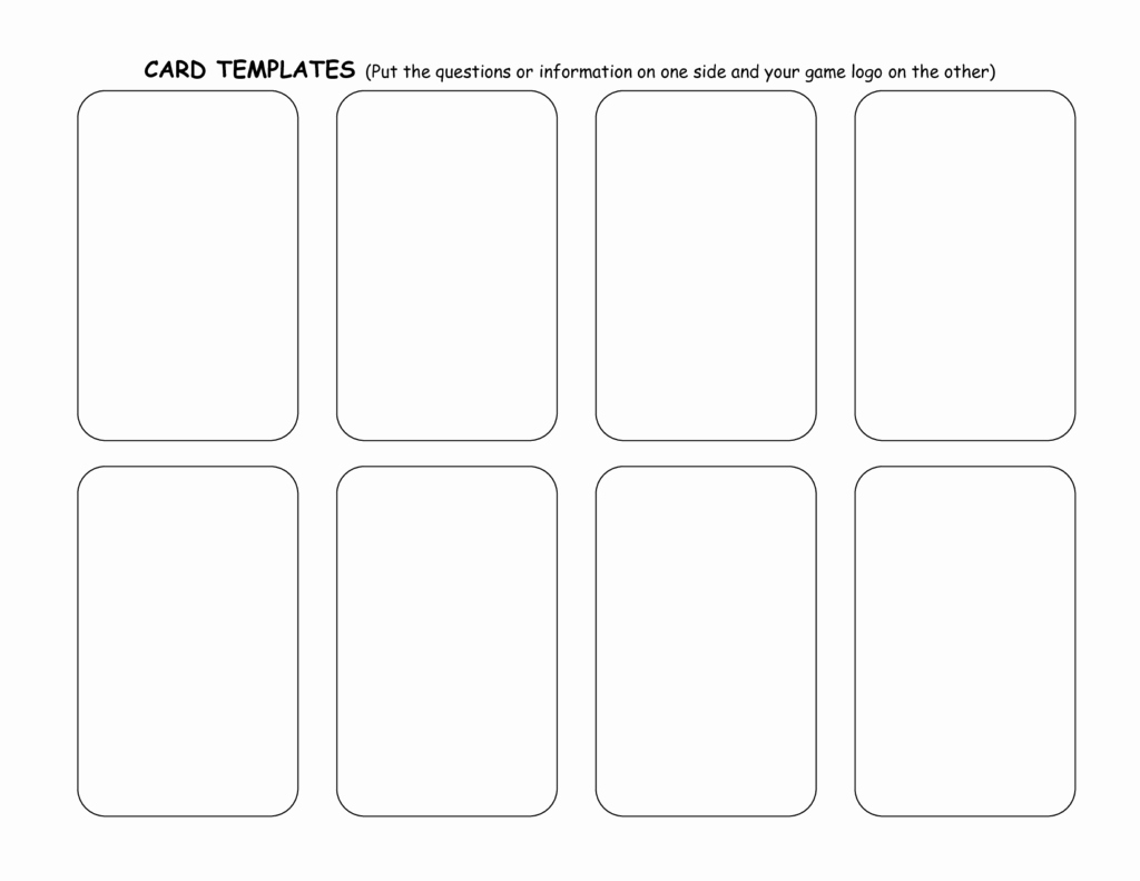 Blank Playing Card Template Word Awesome Card Templates