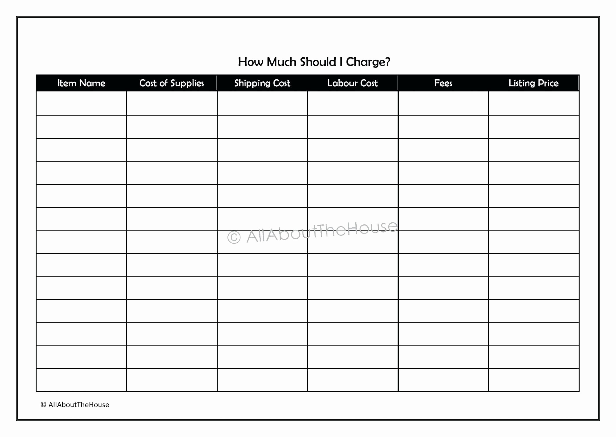 Blank Profit and Loss Sheet Awesome Template Blank Inventory Sheet Template