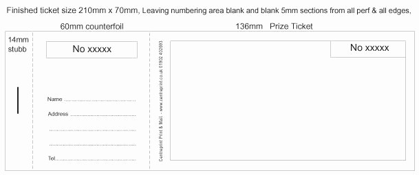Blank Raffle Ticket Template Free Beautiful Free Printable Tickets with Numbers